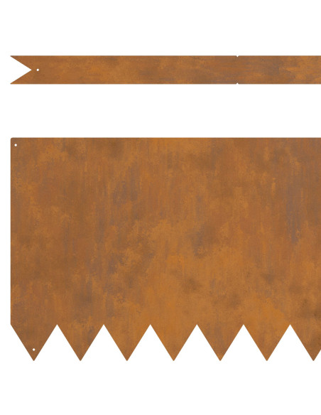 Bordura per Prato 50 pcs Marrone 100 x 0.05 x 20 cm