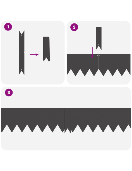 Bordura per Prato 10 pcs Nero 100 x 0.05 x 20 cm