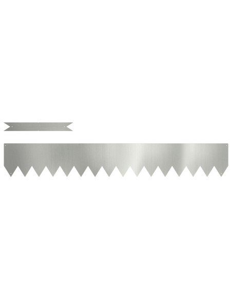 Bordature per prato 20 pz 100x0,5x15 cm Acciaio zincato
