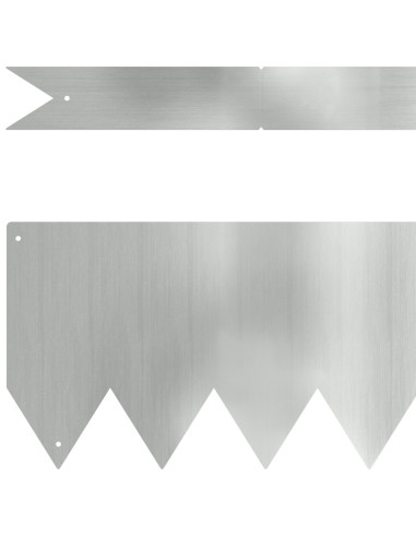 Bordura per Prato 20 pcs Argento 100 x 0.05 x 20 cm