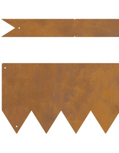 Bordura per Prato 30 pcs Marrone 100 x 0.05 x 20 cm 2