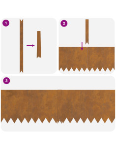 Bordura per Prato 20 pcs Marrone 100 x 0.05 x 20 cm 2