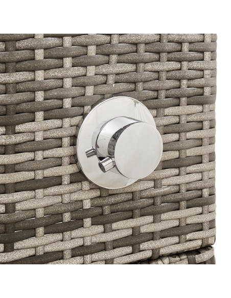 Doccia Esterno Grigio Resina, Legno 60 x 80 x 214 cm