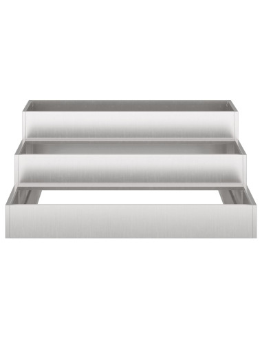 Vaso da giardino Argento 90 x 90 x 35 cm Acciaio inossidabile