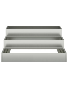 Vaso da giardino Argento 90 x 90 x 35 cm Acciaio zincato