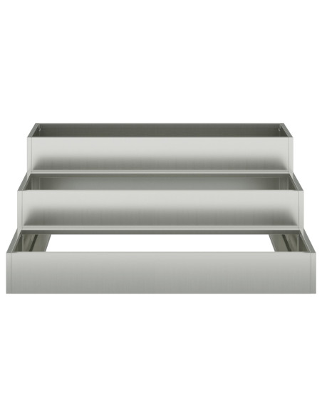 Vaso da giardino Argento 90 x 90 x 35 cm Acciaio zincato