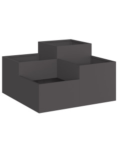Vaso da giardino Nero 80 x 80 x 48 cm Acciaio