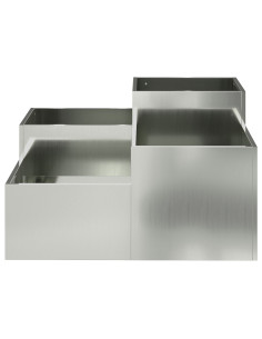 Vaso da giardino Argento 80 x 80 x 48 cm Acciaio zincato