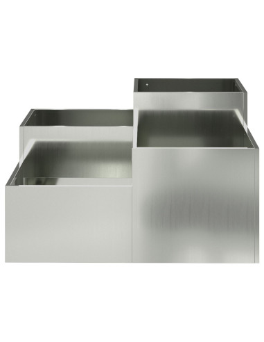 Vaso da giardino Argento 80 x 80 x 48 cm Acciaio zincato