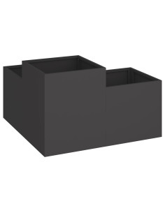 Vaso da giardino Nero 100 x 100 x 48 cm Acciaio