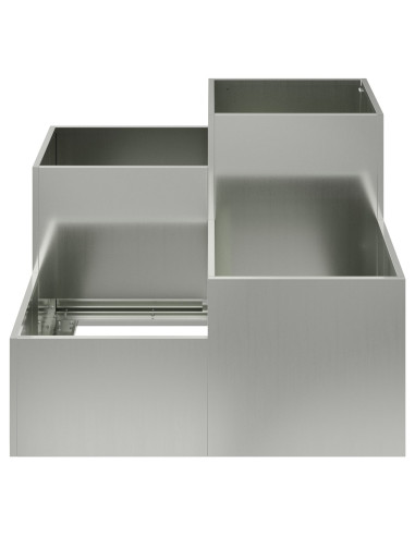 Vaso da giardino Argento 80 x 80 x 60 cm Acciaio zincato