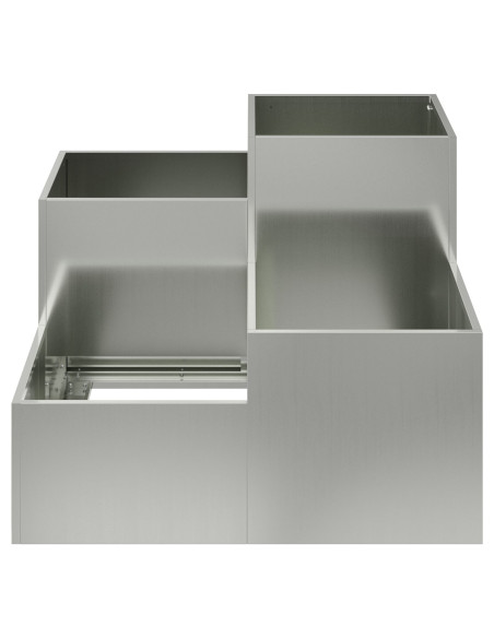 Vaso da giardino Argento 80 x 80 x 60 cm Acciaio zincato