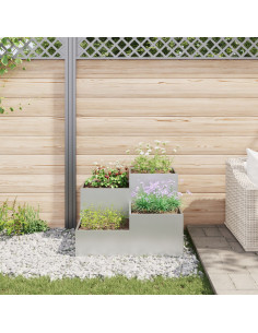 Vaso da giardino Argento 100 x 100 x 60 cm Acciaio zincato