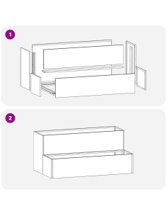 Vaso da giardino Nero 100 x 60 x 45 cm