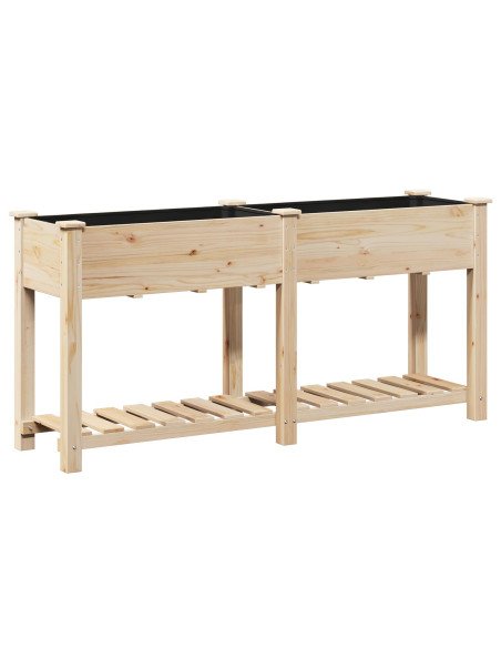 Piantana da Giardino  con Scaffale 161x43x76 cm in Legno Massello di Pino