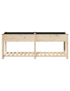 Vaso da giardino con lo scaffale Beige 203 x 53 x 76,5 cm