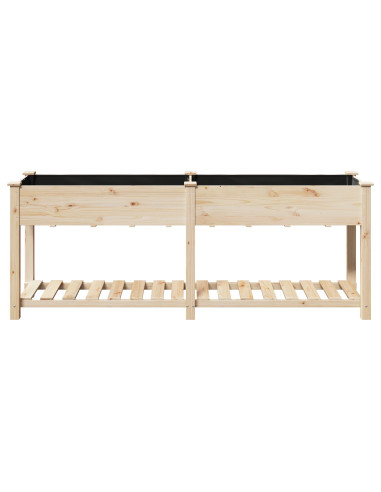 Vaso da giardino con lo scaffale Beige 203 x 53 x 76,5 cm