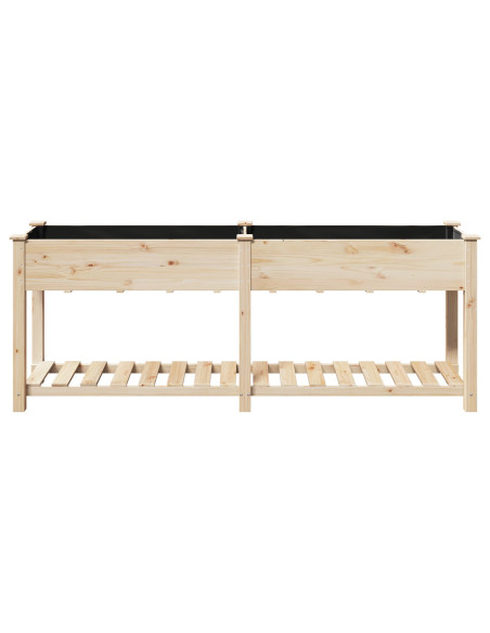 Fioriera da Giardino con Mensola 203x53x76 cm Legno Massello di Abete