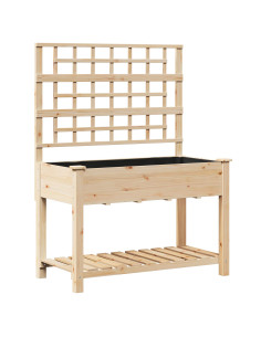 Vaso da giardino con lo scaffale Beige 115 x 60,5 x 153 cm