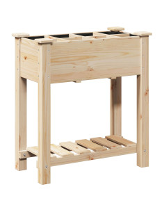 Vaso da giardino con lo scaffale Beige 71 x 37 x 76,5 cm