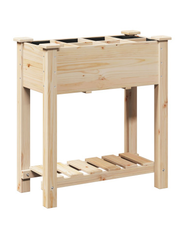 Vaso da giardino con lo scaffale Beige 71 x 37 x 76,5 cm