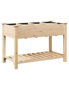 Vaso da giardino con lo scaffale Beige 115 x 59 x 76,5 cm