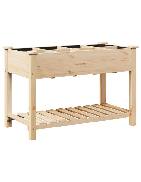 Fioriera da Giardino con Griglie 115x59x76 cm in Legno Massello di Abete