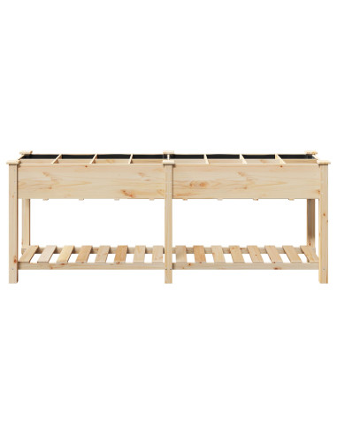 Vaso da giardino con lo scaffale Beige 203,5 x 53 x 76,5 cm