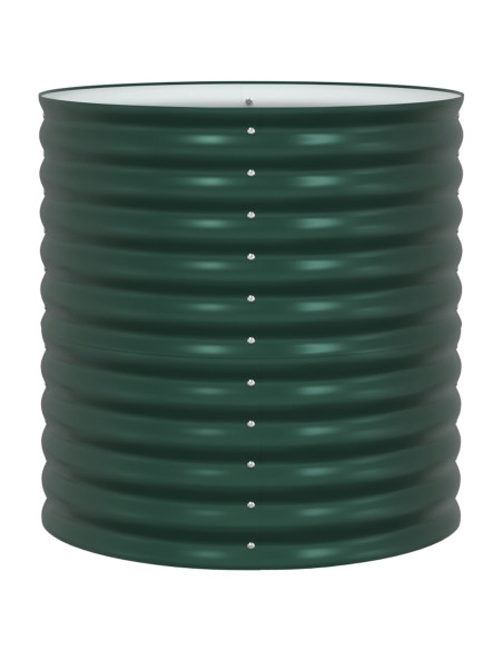 Letto Rialzato per Giardino Verde 80x80x81 cm in Acciaio Zincato