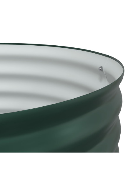 Letto da Giardino Rialzato Verde 80x80x44 cm in Acciaio Zincato