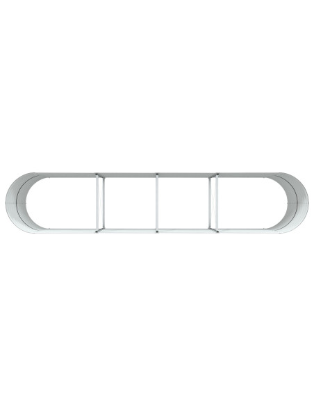 Letto da Giardino Rialzato Marrone 400x80x81 cm Acciaio Zincato