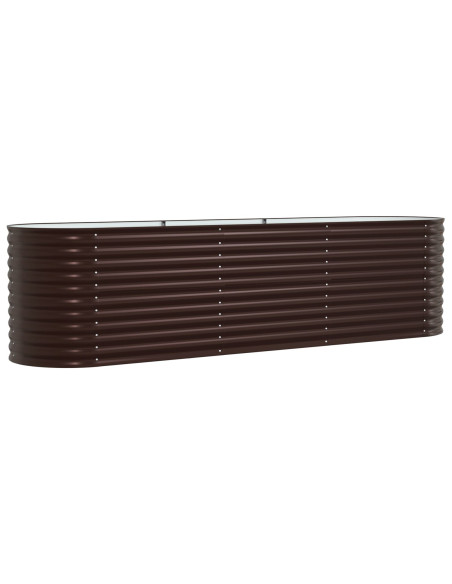 lettiera da giardino  marrone 320x80x81 cm in acciaio zincato