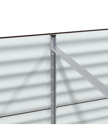 Letto Rialzato Marrone 240 x 80 x 81 cm Acciaio