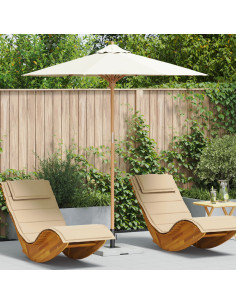 Ombrello da giardino Bianco Crema Ø 270 x 260 cm Bambù