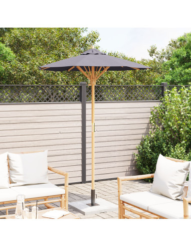 Ombrello da giardino Grigio scuro Ø 270 x 260 cm Bambù