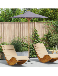 Ombrello da giardino Grigio scuro Ø 270 x 260 cm Bambù