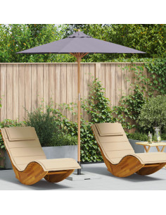 Ombrello da giardino Grigio scuro Ø 270 x 260 cm Bambù