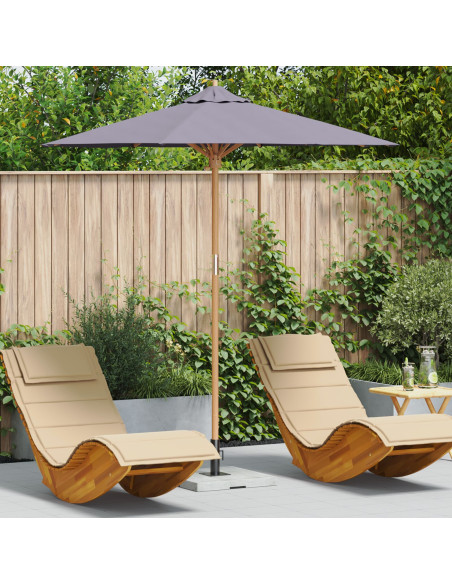 Ombrello da giardino Grigio scuro Ø 270 x 260 cm Bambù