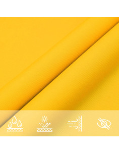 Parasole a Vela Oxford Rettangolare 2,5x5 m Giallo