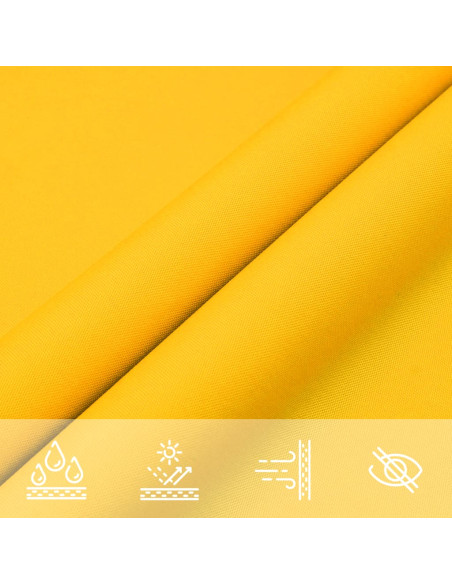 Parasole a Vela Oxford Rettangolare 2,5x5 m Giallo