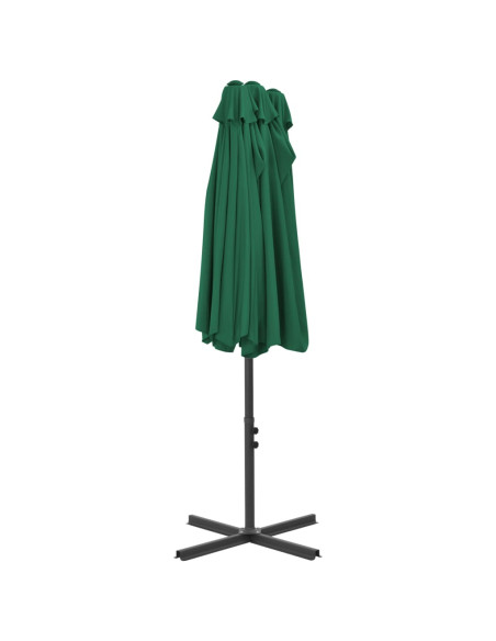 Ombrellone da Esterni con Palo in Alluminio 460x270 cm Verde