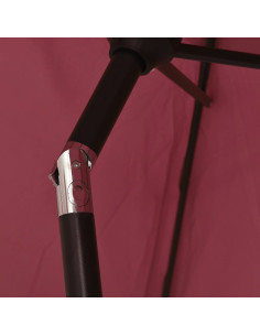 Ombrellone da Giardino con Palo in Metallo 300 cm Rosso Bordò