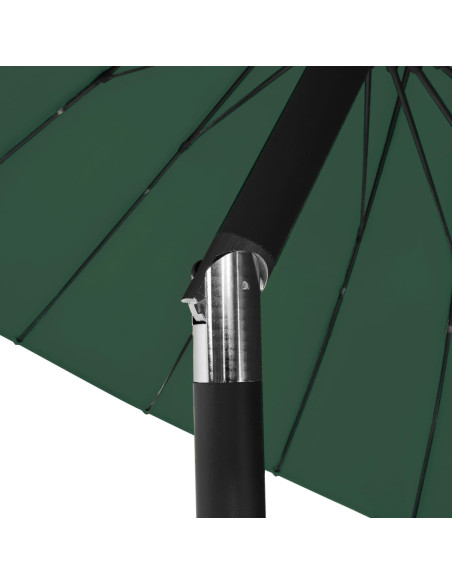 Ombrellone da Esterni con Palo in Alluminio 270 cm Verde