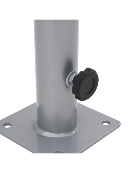 Base per Ombrellone per Palo da Ø38/48 mm Argento in Acciaio