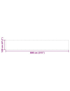 Paravento da Balcone Arancione 120x800cm 100% Poliestere Oxford