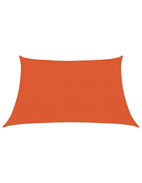 Vela Parasole 160 g/m² Trapezio Arancione 3/4x2 m in HDPE