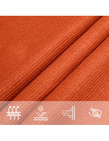 Vela Parasole 160 g/m² Trapezio Arancione 3/4x2 m in HDPE