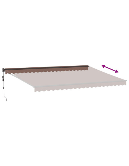 Tenda da Sole Retrattile Automatica Marrone 500x300 cm