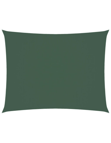 Parasole a Vela Oxford Rettangolare 3x4,5 m Verde Scuro