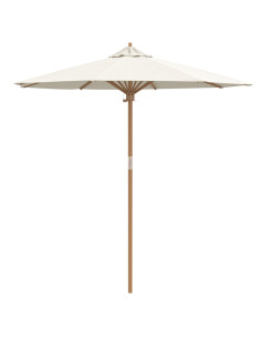 Ombrello da giardino Bianco Crema Ø 270 x 260 cm Bambù 2